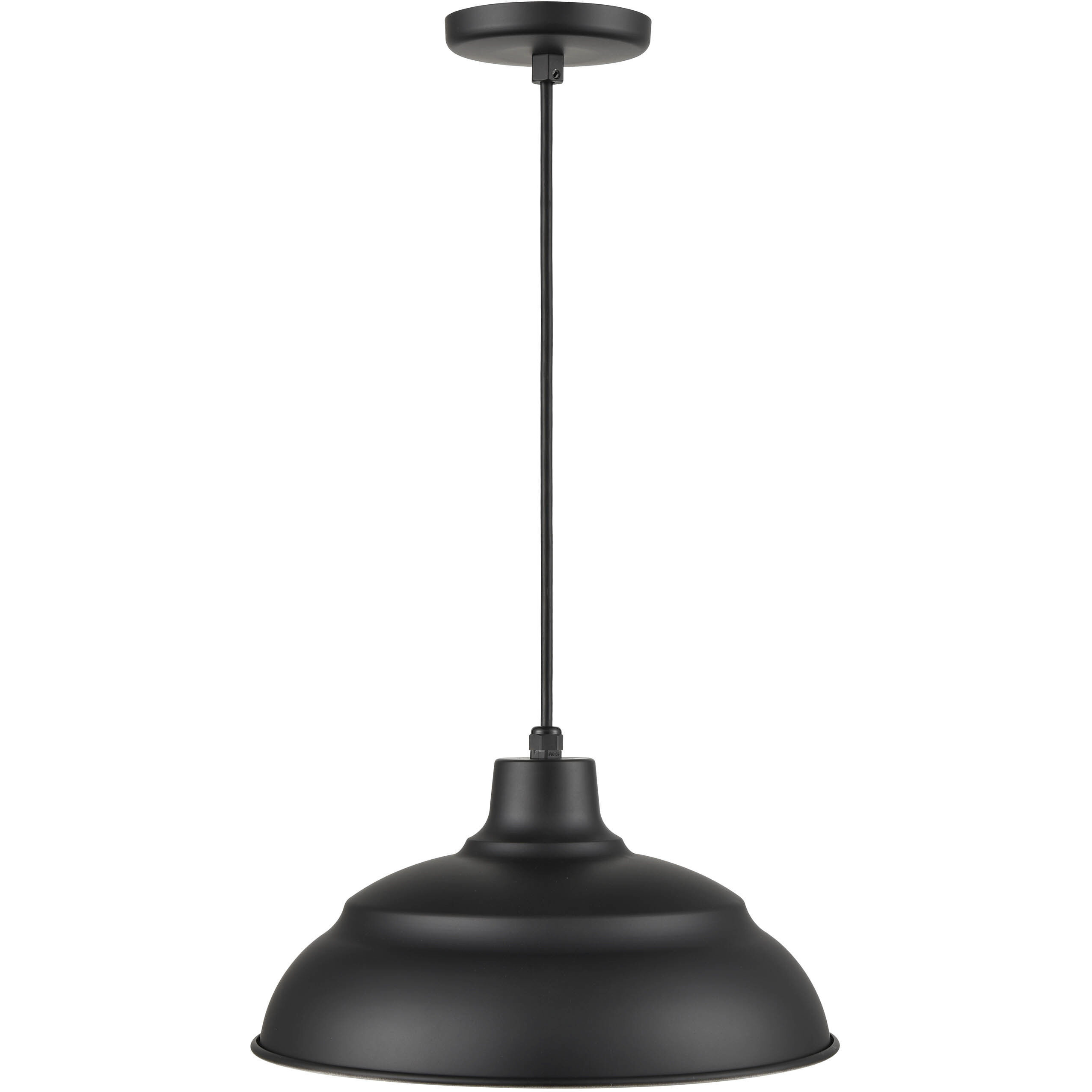 R Series 1 Light 14 inch Satin Black Pendant Ceiling Light